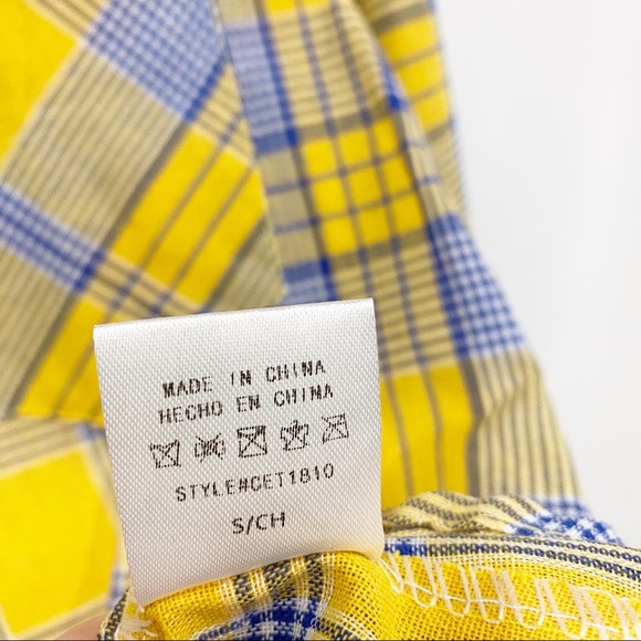 Plaid Yellow & Blue Button Down Shirt - Picture 10 of 10